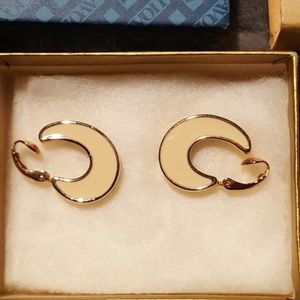 AVON FASHION ACCENTS SHADES OF FASHION REVERSIBLE CLIP EARRINGS VINTAGE 1978